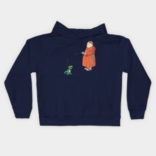 Monk with Remote-Controlled Toy Robot Dinosaur Kids Hoodie